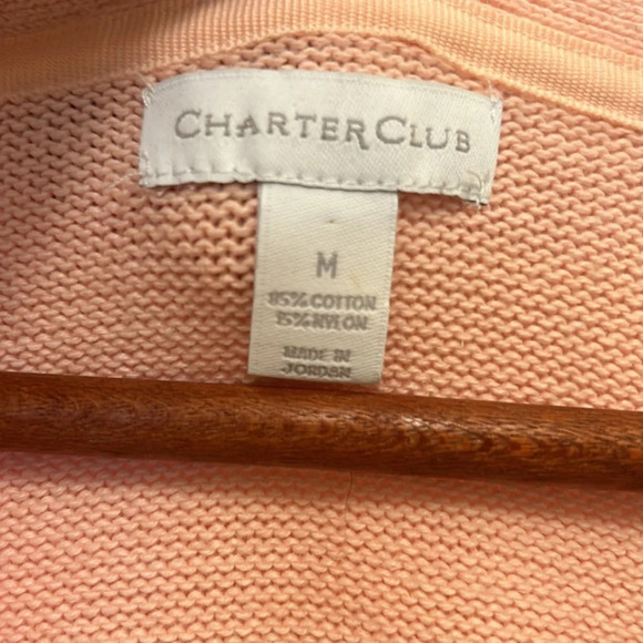 Charter Club sweater, pink, size M - Picture 5 of 8